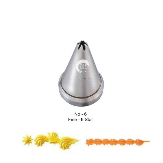 Noor Icing Piping 6 Star Nozzle - No6