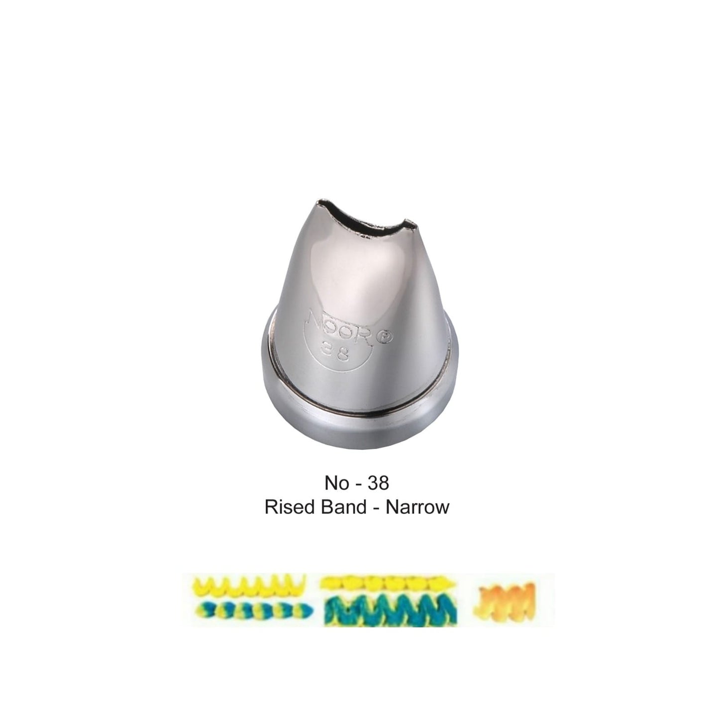 Noor Icing Piping Rised Band Narrow Nozzle - No38