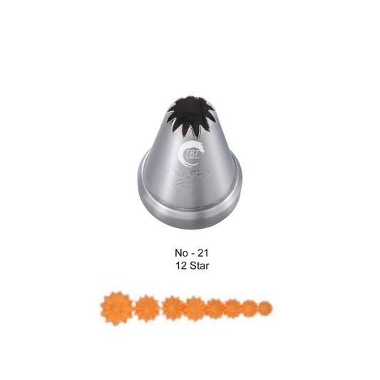 Noor Icing Piping 12 Star Nozzle - No21