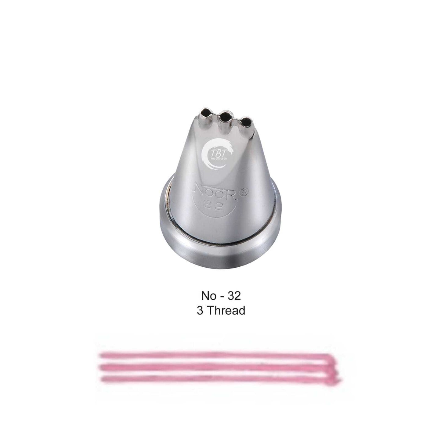 Noor Icing Piping 3 Thread Nozzle - No32