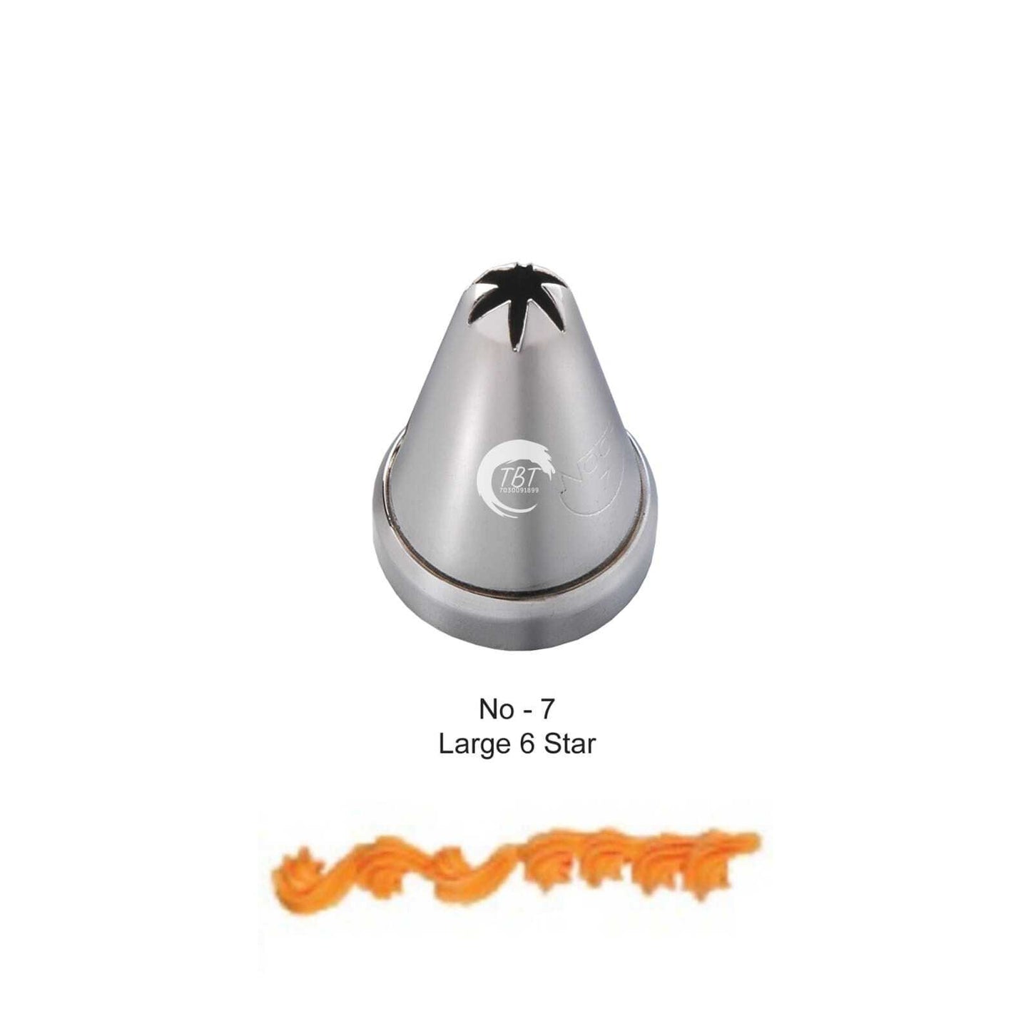 Noor Icing Piping 6 Star Nozzle - No7