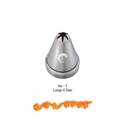 Noor Icing Piping 6 Star Nozzle - No7