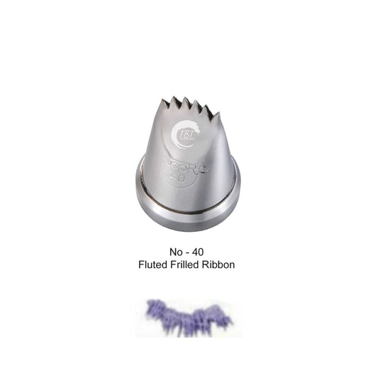 Noor Icing Piping Fluted frilled Ribbon Nozzle - No40