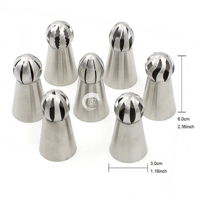 Stainless Steel Balloon Russian Flower Icing Piping Nozzle
