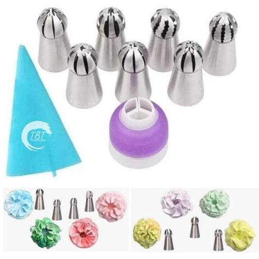 Stainless Steel Balloon Russian Flower Icing Piping Nozzle