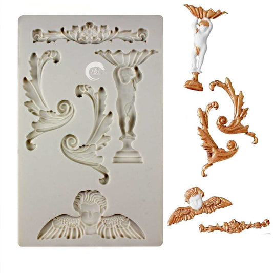 Cherubs Sculpture Silicone Fondant Mold