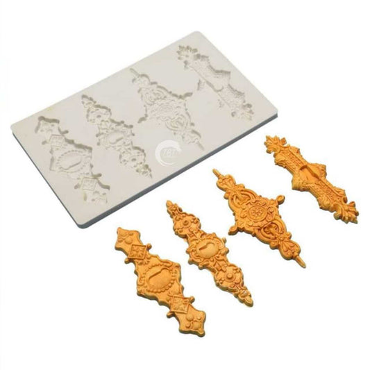 European Style Border Silicone Fondant Mold