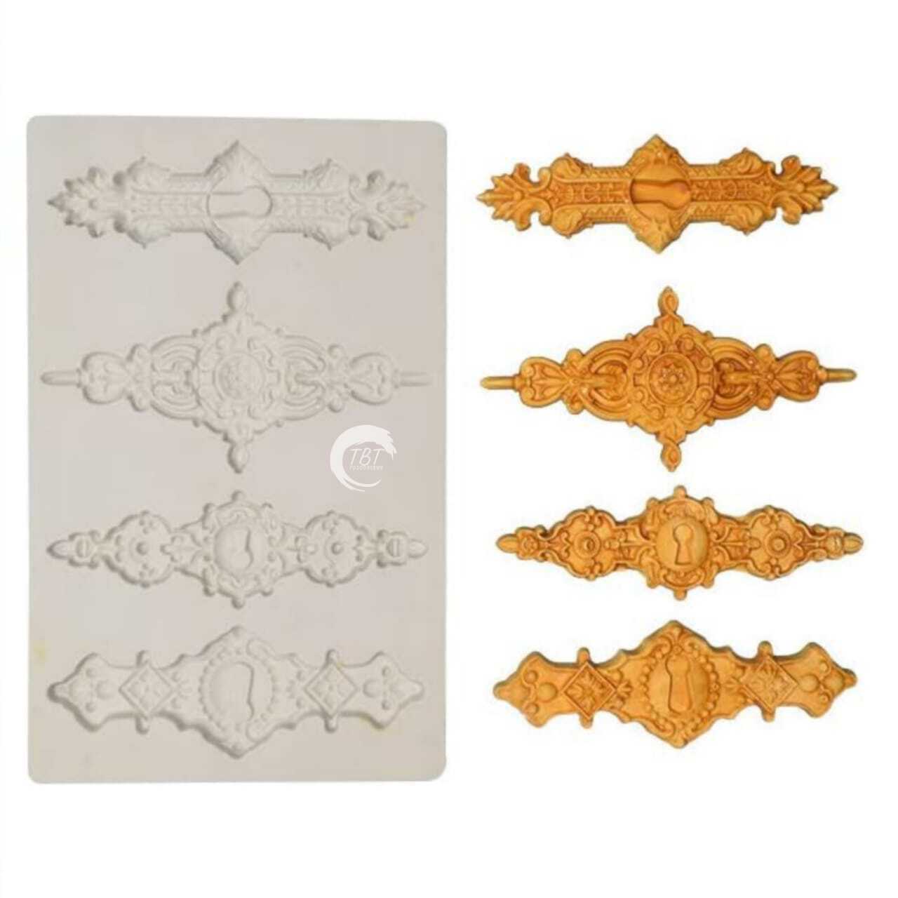 European Style Border Silicone Fondant Mold