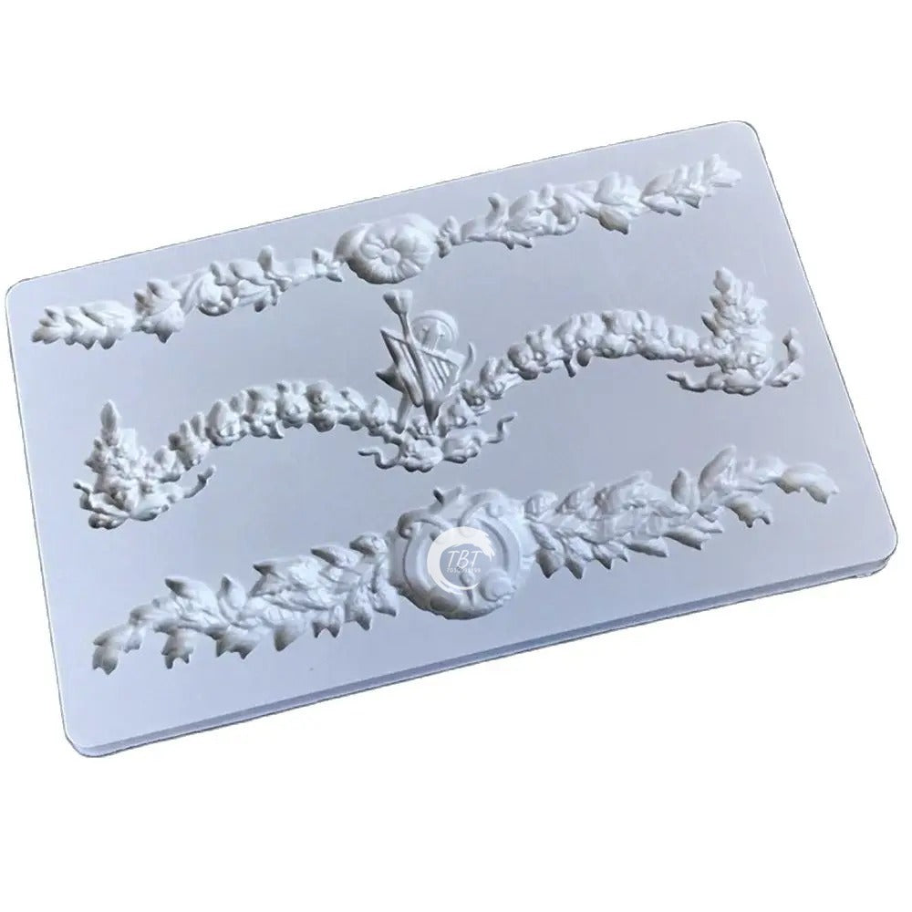 Relief Floral Vine Silicone Fondant Mold