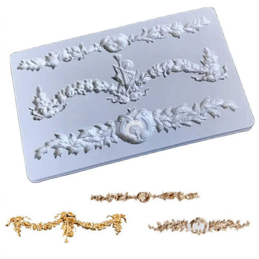 Relief Floral Vine Silicone Fondant Mold