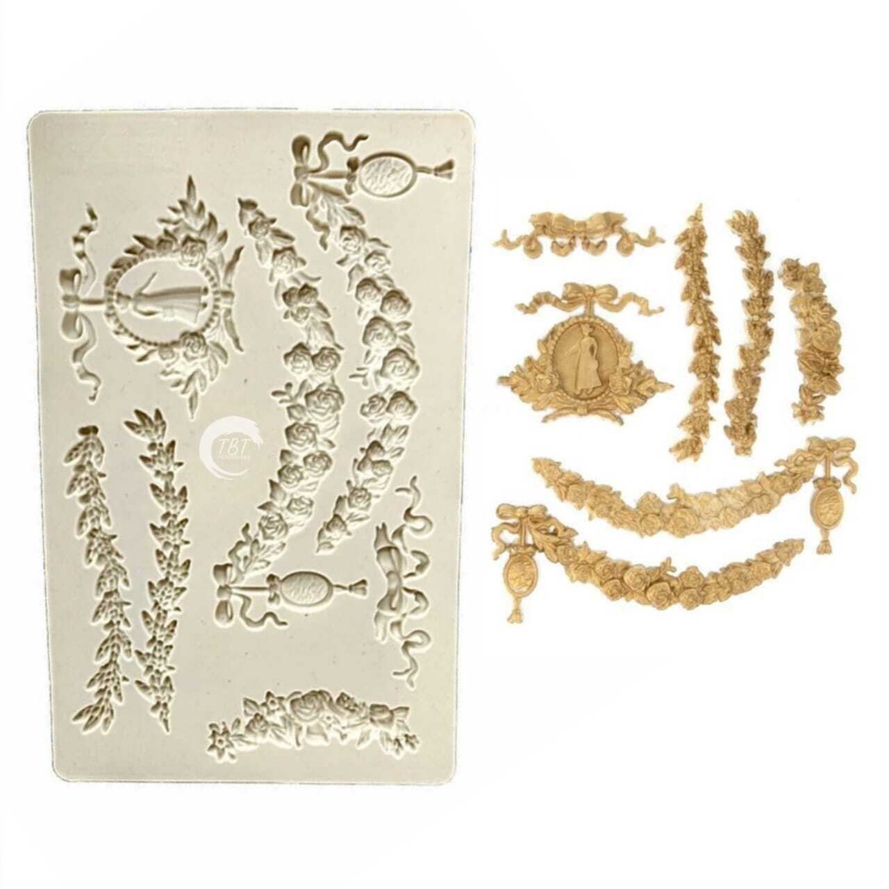 Flower Cake Border Silicone Fondant Mold