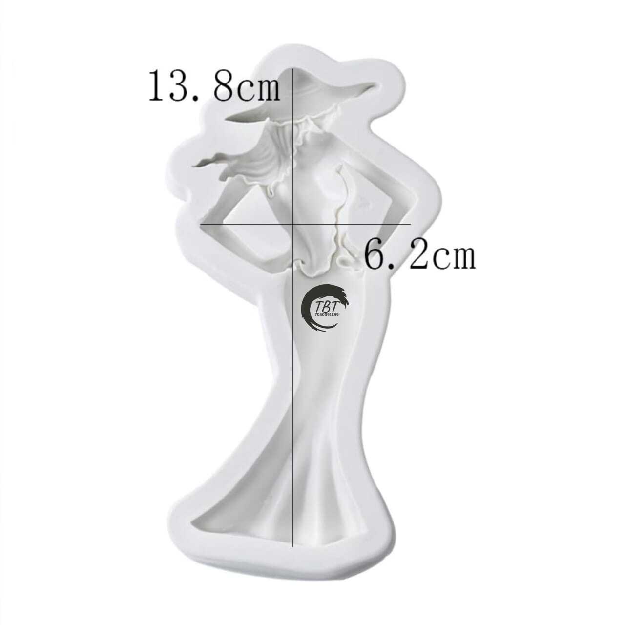 Beautiful Beauty Town Girl SIlicone Fondant Mold
