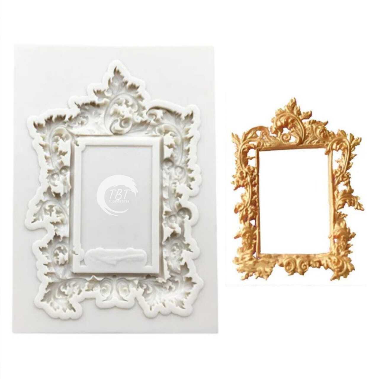 Vintage Picture Frame Silicone Fondant Mold