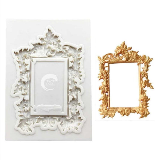 Vintage Picture Frame Silicone Fondant Mold