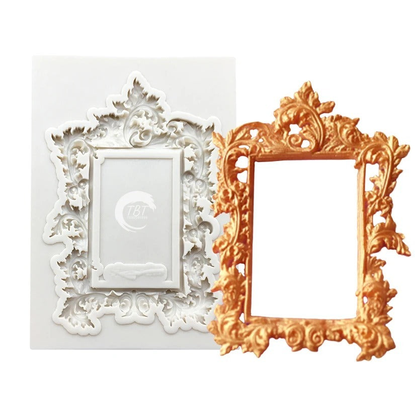 Vintage Picture Frame Silicone Fondant Mold