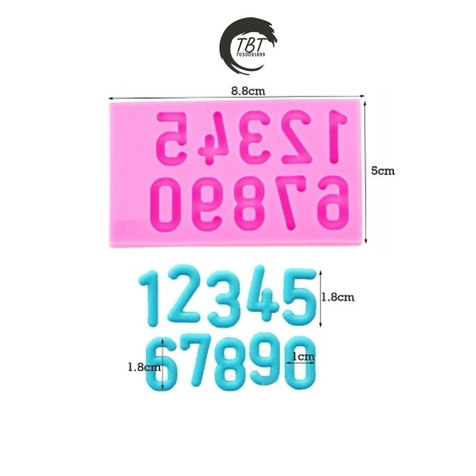 0-9 Numbers Silicone Fondant Mold