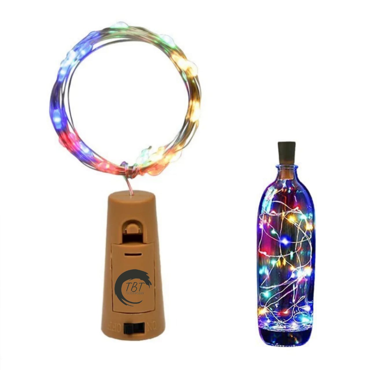 Multicolor LED Cork Light 2M