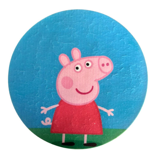 Peppa Pig Edible Round Precut Topper