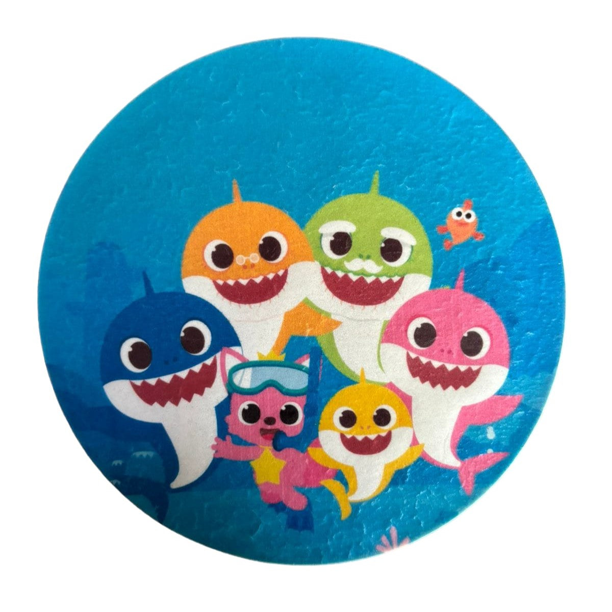 Baby Shark Edible Round Precut Topper