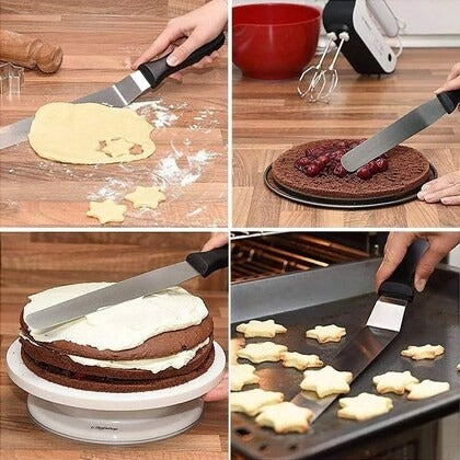 Stainless Steel Angular Palette Knife And Spatula - 8 Inch