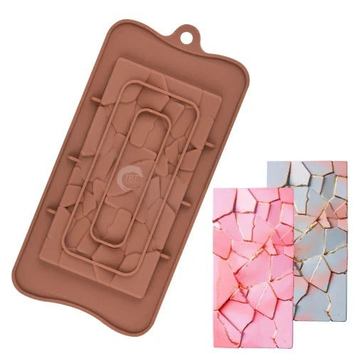 Cracked Bar Chocolate Silicone Mold