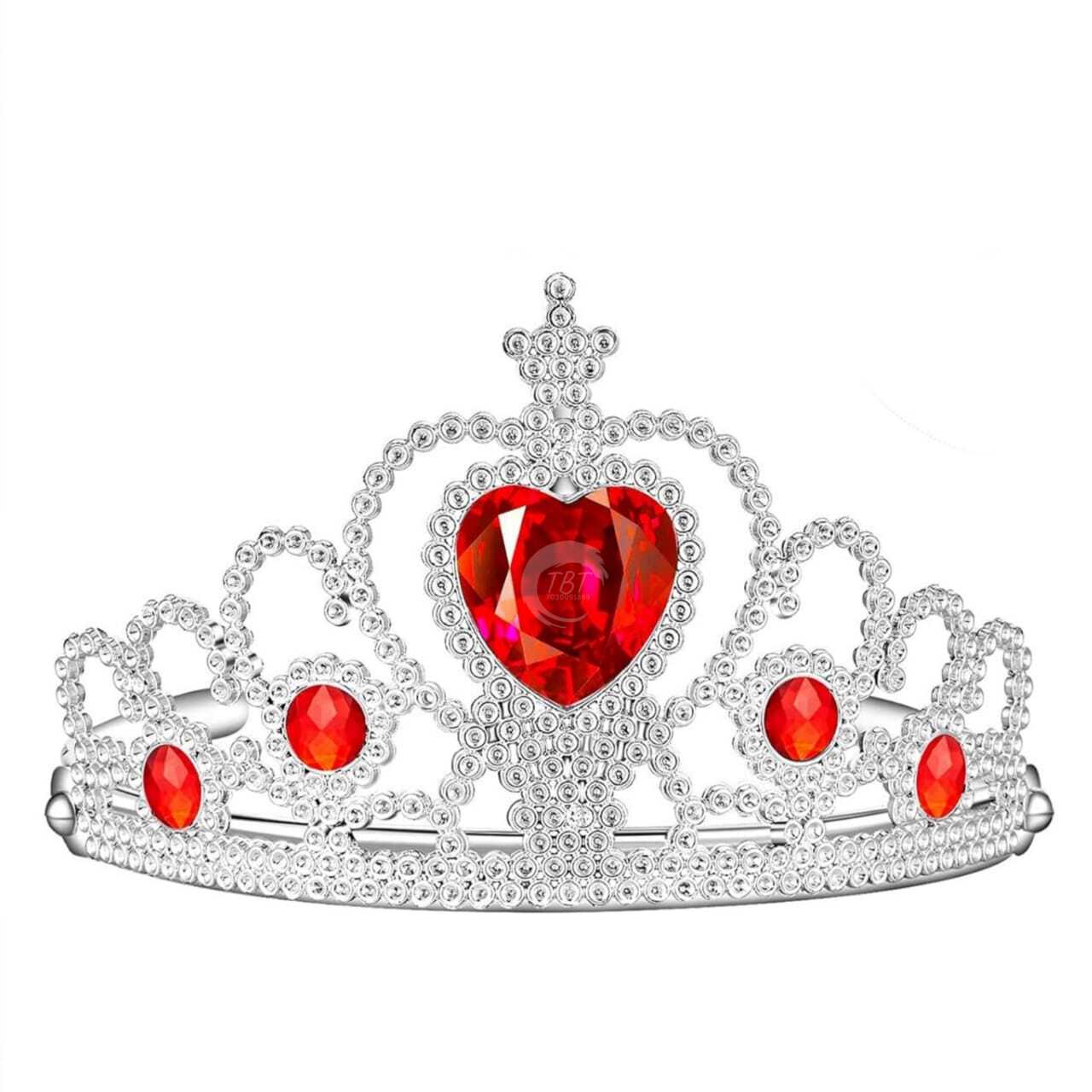 Red Plastic Princess Cake Crown