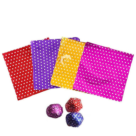 250 Pcs Square Printed Aluminium Foil Chocolate Packaging Wrapper Multicolor
