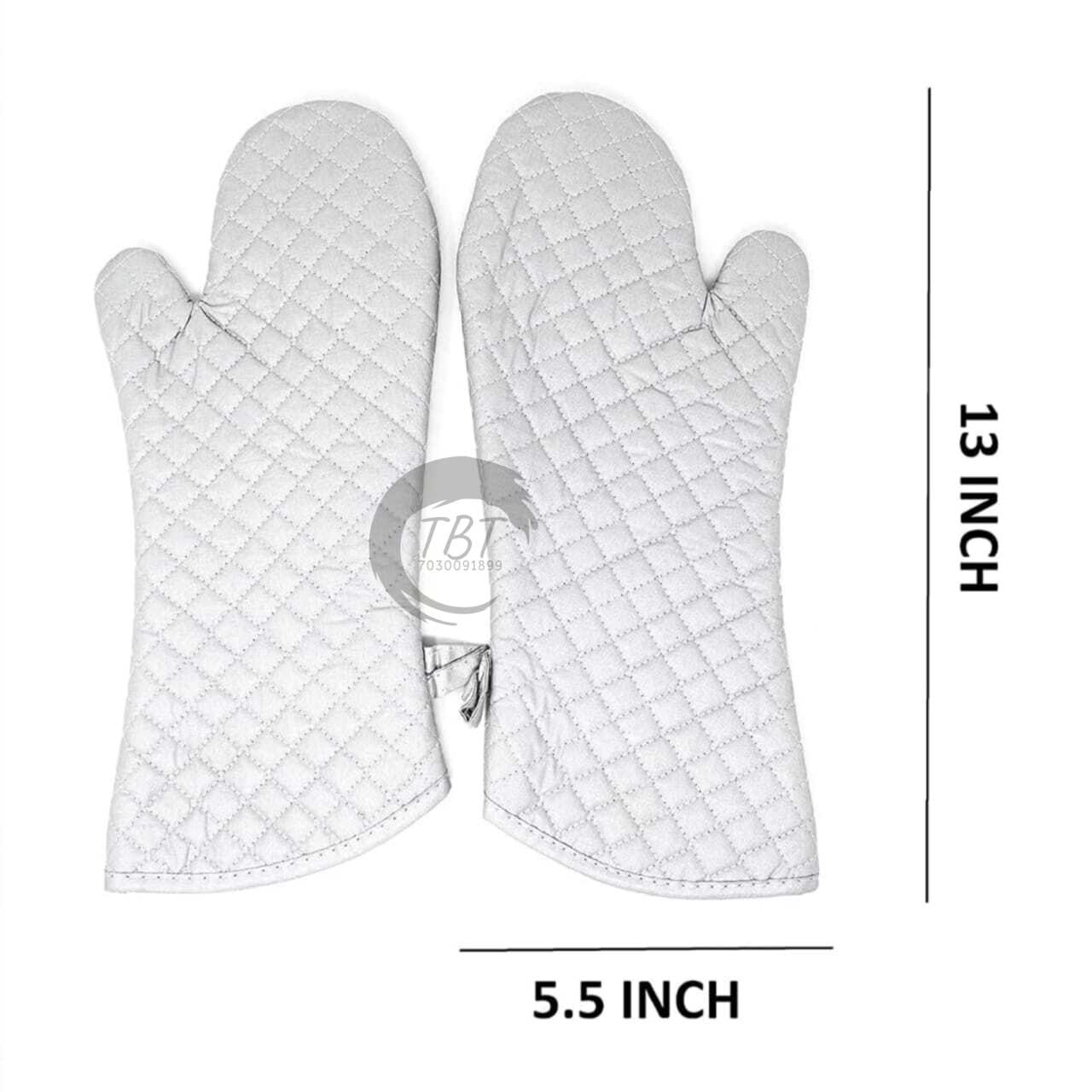 Imported Silver Microwave Oven Glove Set