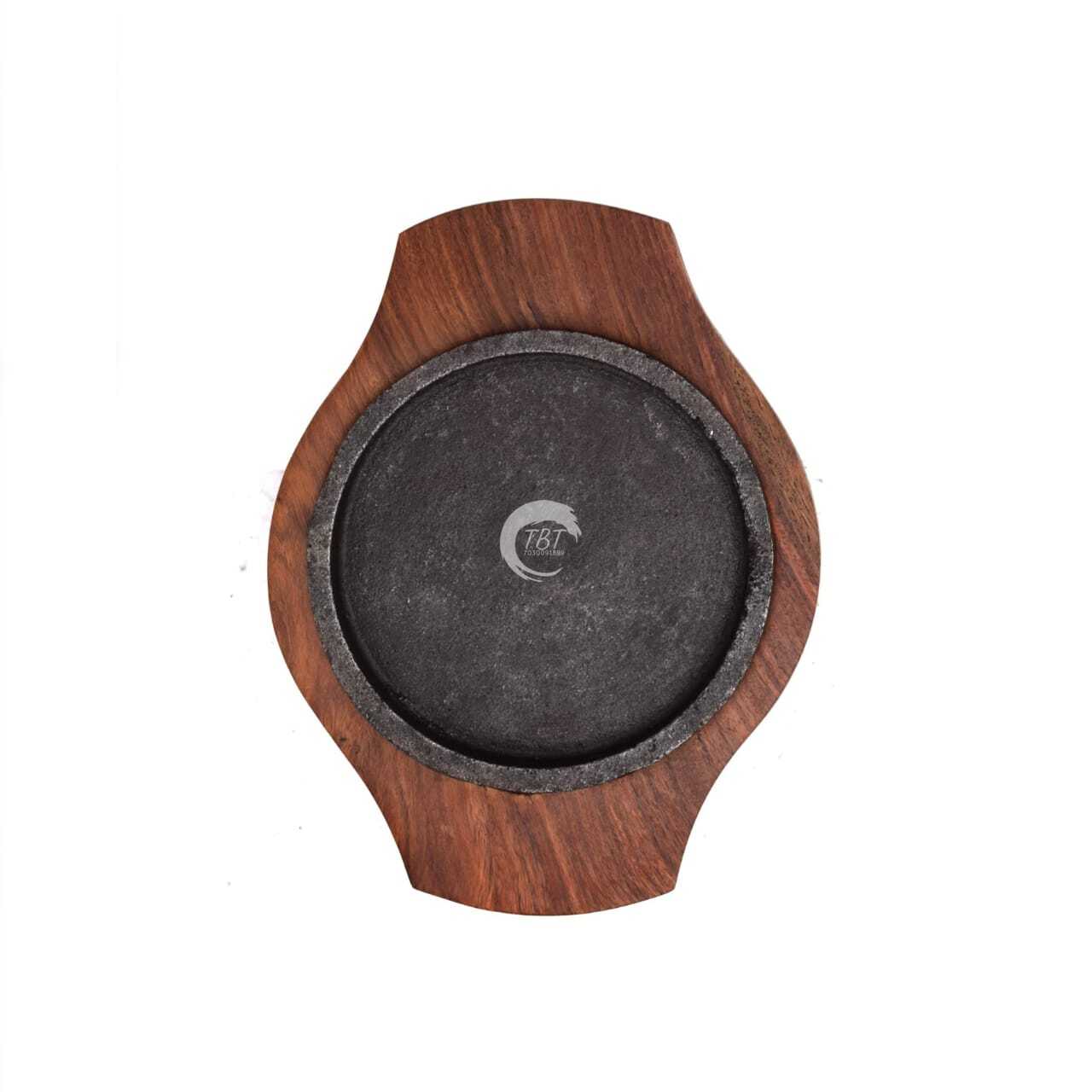Cast Iron Sizzler With Wooden Base Sizzler Brownie Tray [ 6 Inch ]