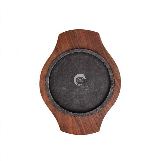 Cast Iron Sizzler With Wooden Base Sizzler Brownie Tray [ 6 Inch ]