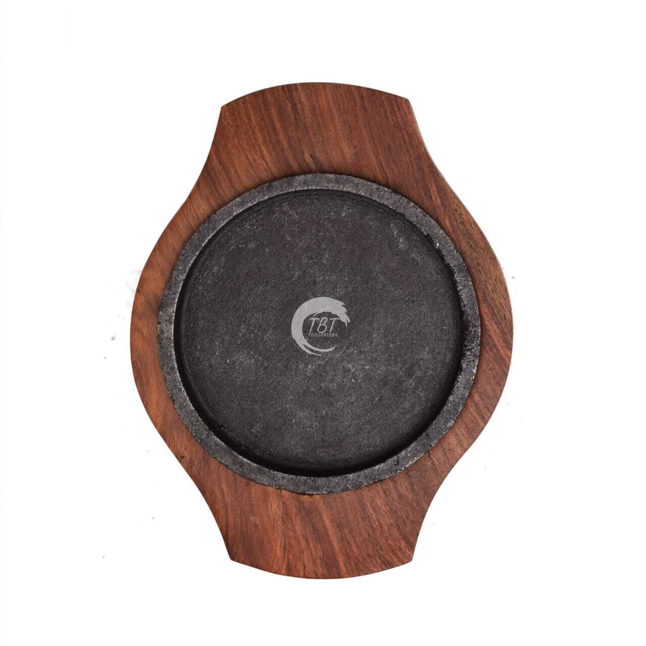 Cast Iron Sizzler With Wooden Base Sizzler Brownie Tray [ 7 Inch ]
