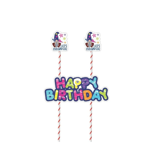 Joker Theme Happy Birthday Paper Cake Topper