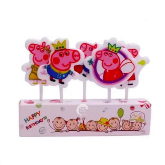 Peppa Pig Theme Happy Birthday Cake Candle