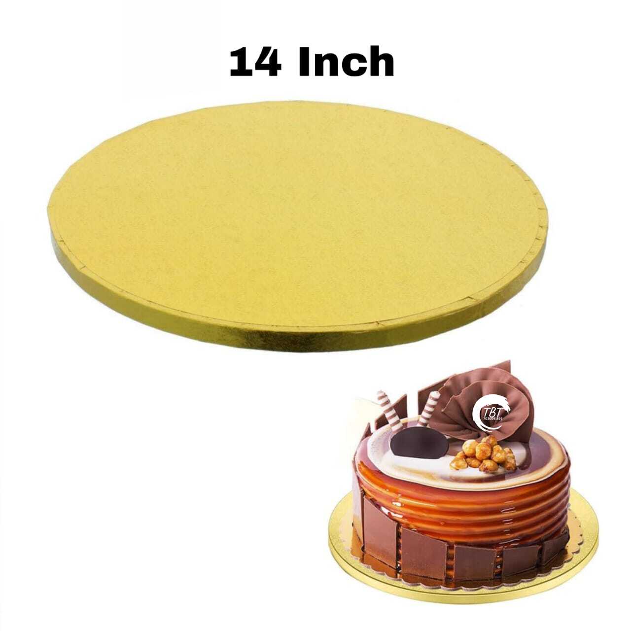 Round Golden Drum Board/Cake Drum Base 14 Inch