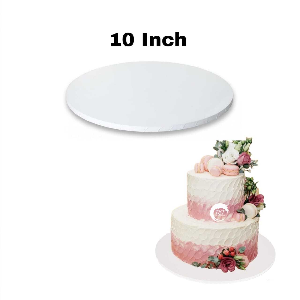 Round White Drum Board/Cake Drum Base 10 Inch