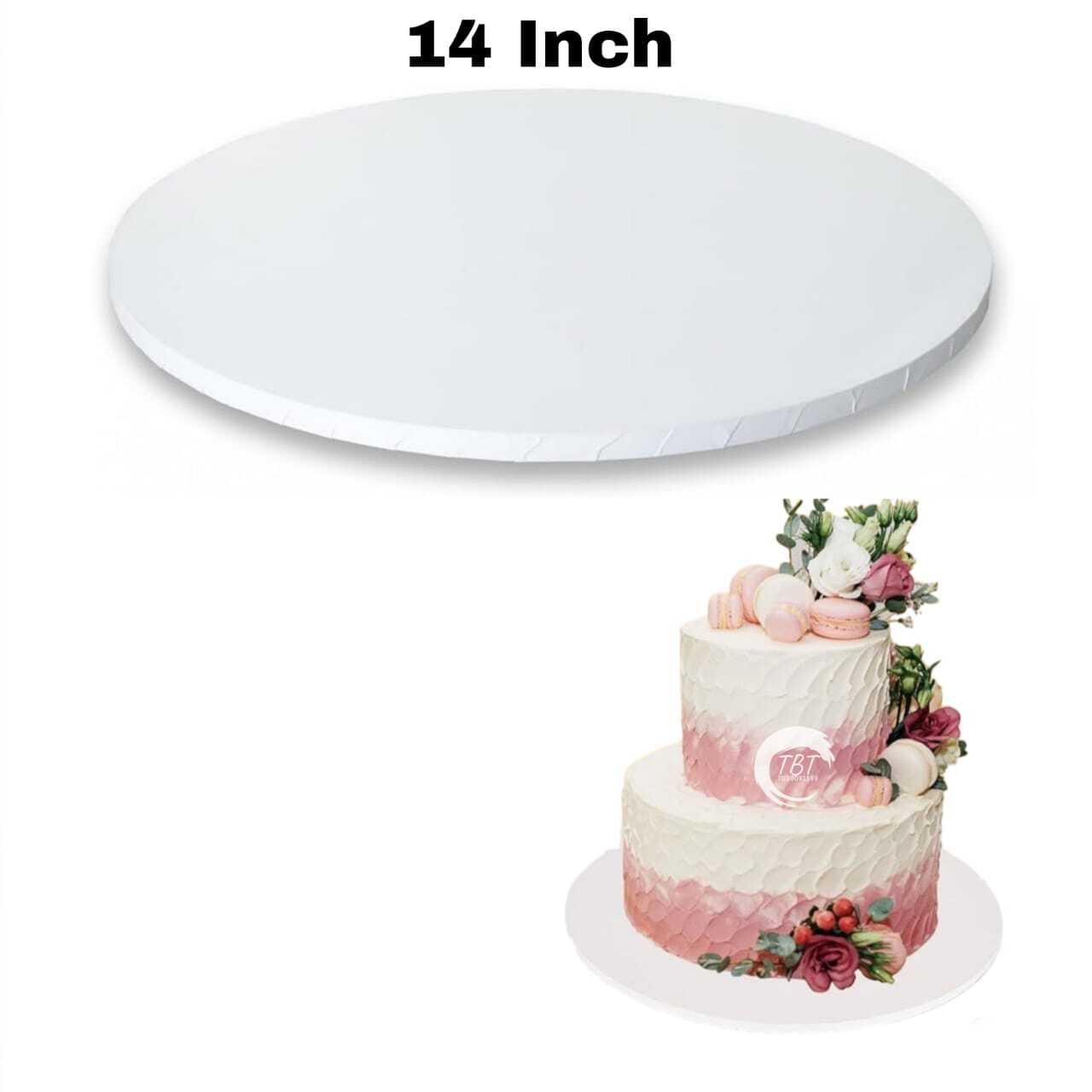 Round White Drum Board/Cake Drum Base 14 Inch