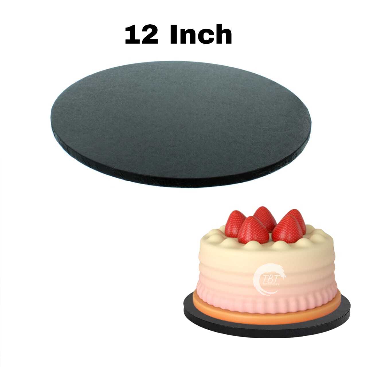 Round Black Drum Board/Cake Drum Base 12 Inch