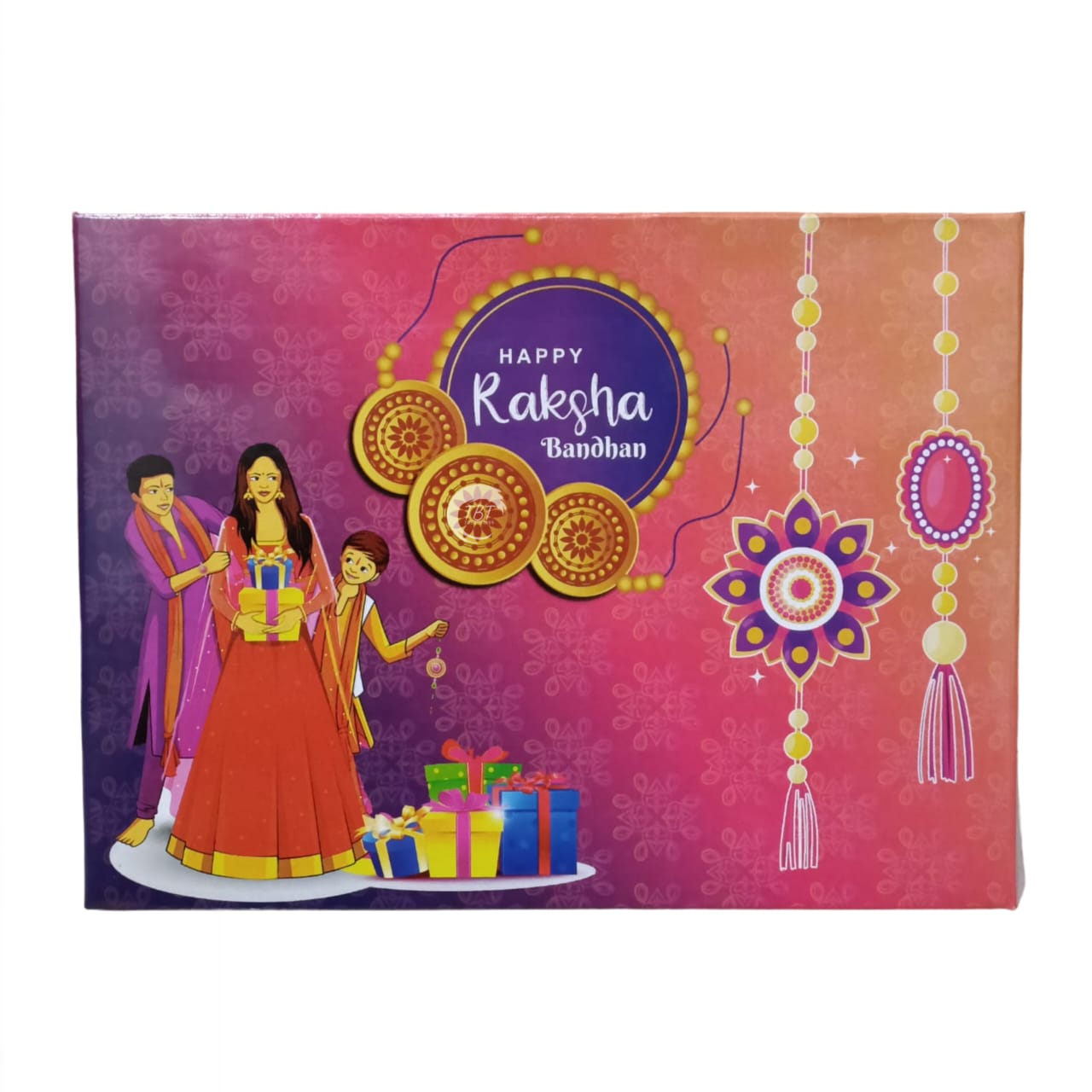 Happy Raksha Bandhan 12 Cavity Chocolate Box #1 [ Without Cavity ]
