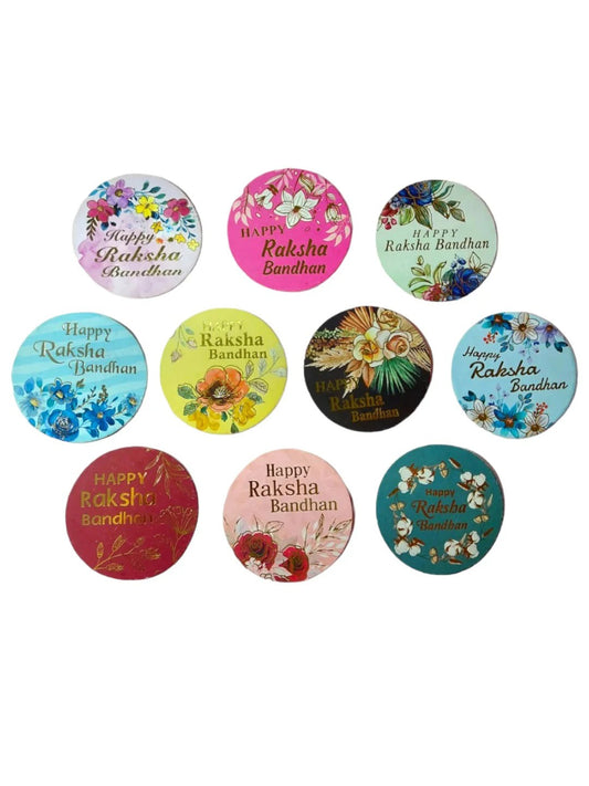 Happy Raksha Bandhan Paper Round Coin