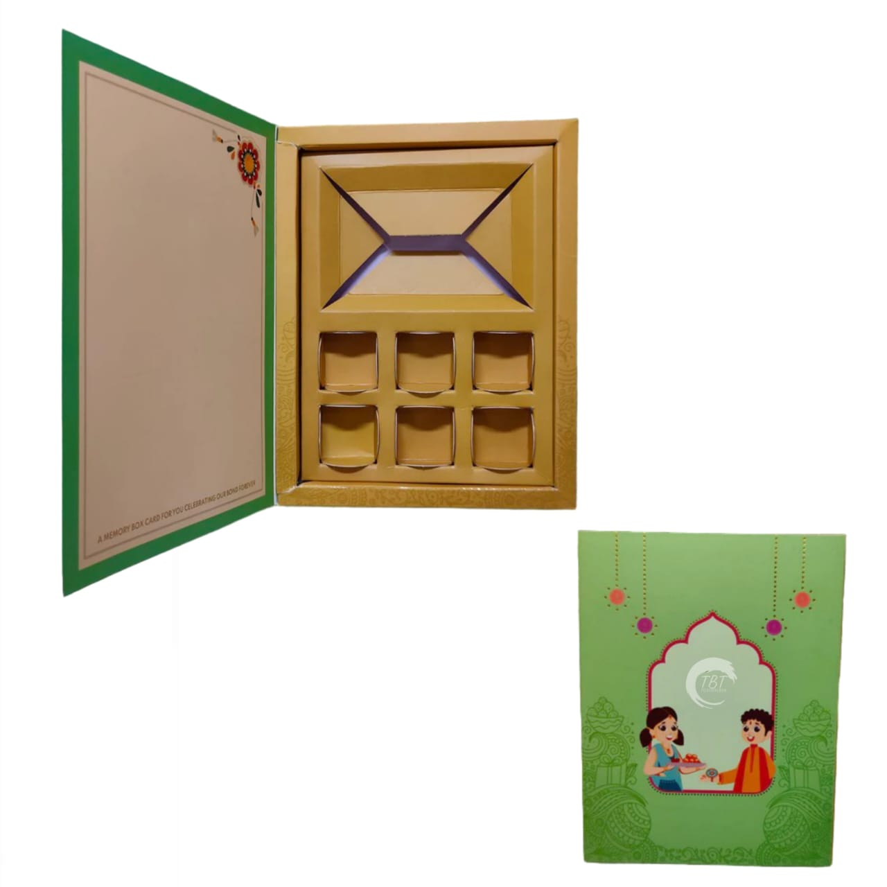 Raksha Bandhan Book Case Box [Green]
