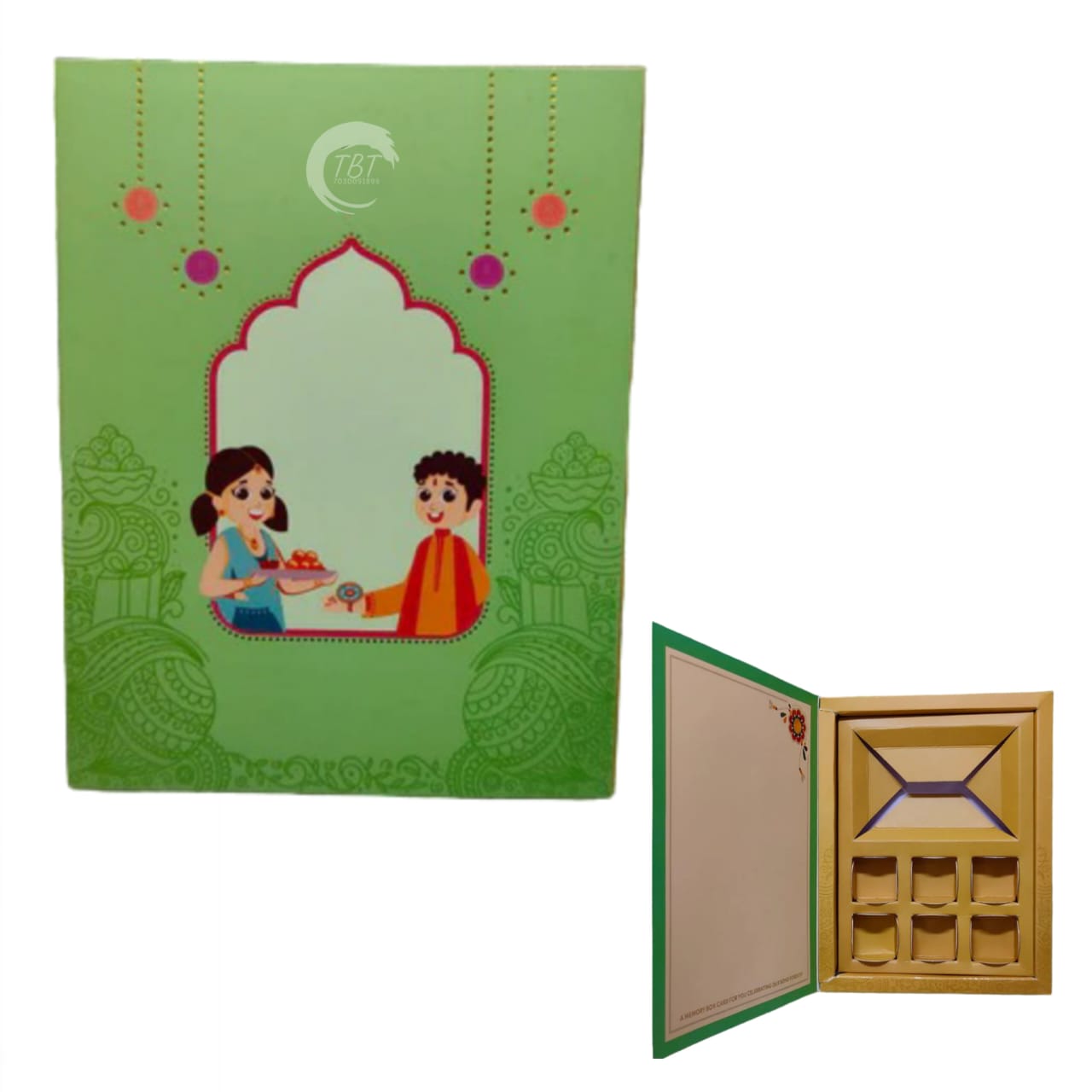 Raksha Bandhan Book Case Box [Green]