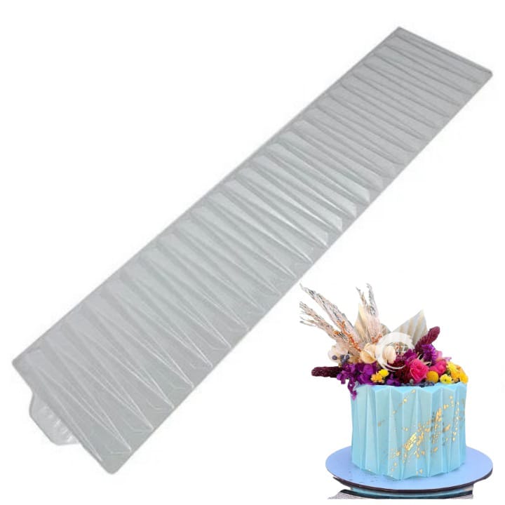 Transparent Clear Origami Wave Design Chocolate Sheet 19.5 x 4.5 Inch