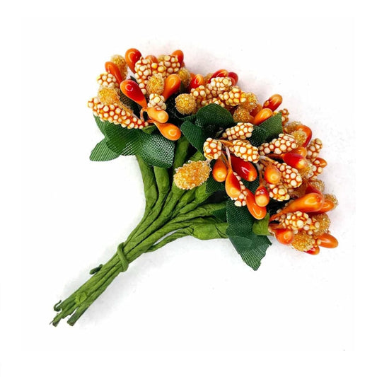 Artificial Pollen Flower Orange