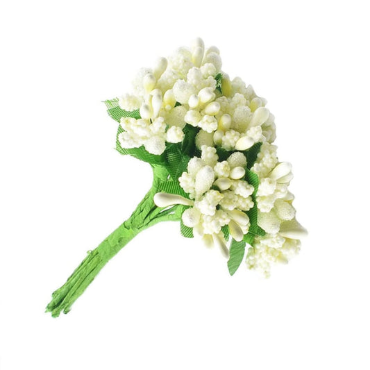 Artificial Pollen Flower White