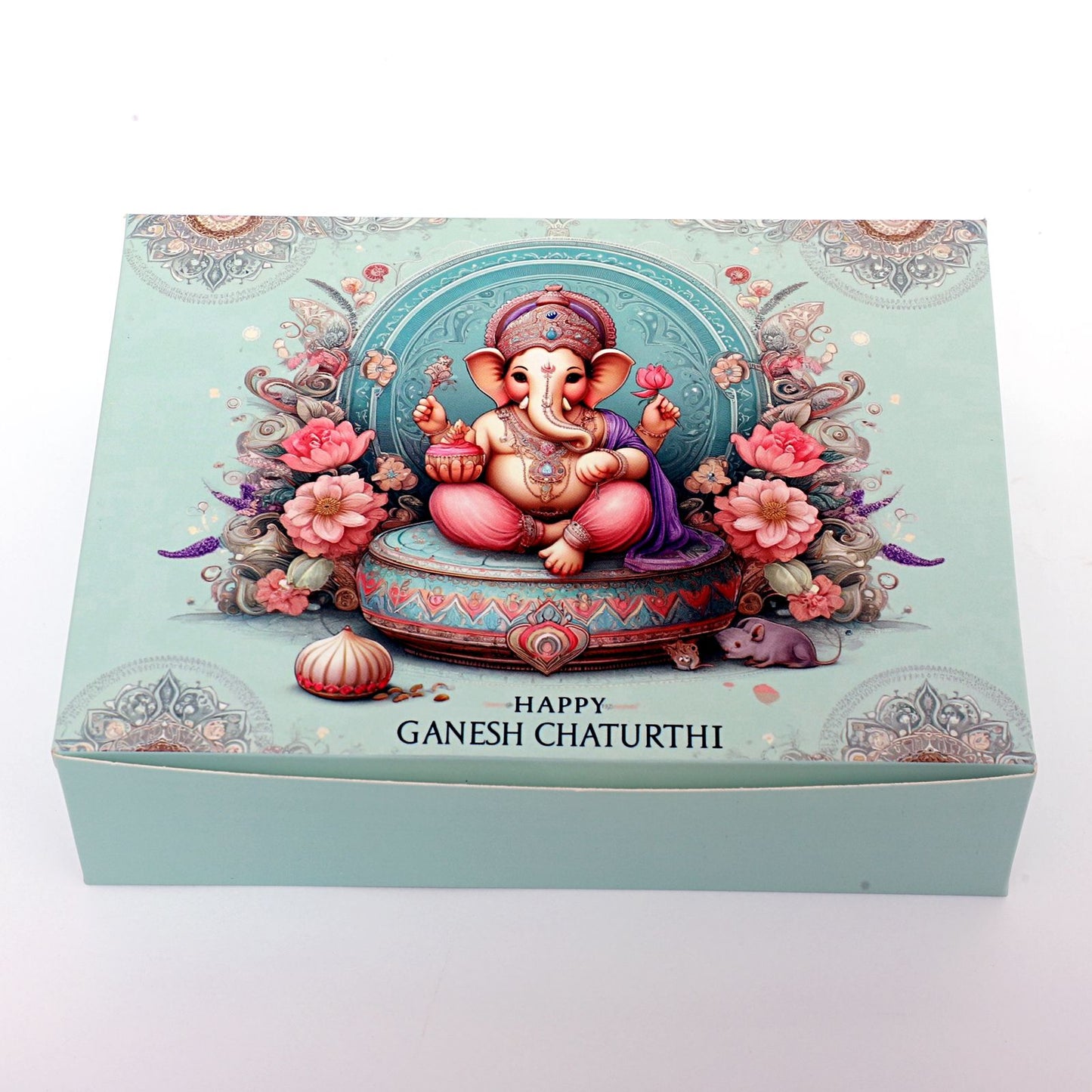 Ganesh Chaturthi Special Sweets Packing Paper Box With 12 Paper Cavity #2