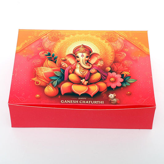 Ganesh Chaturthi Special Sweets Packing Paper Box With 12 Paper Cavity #1