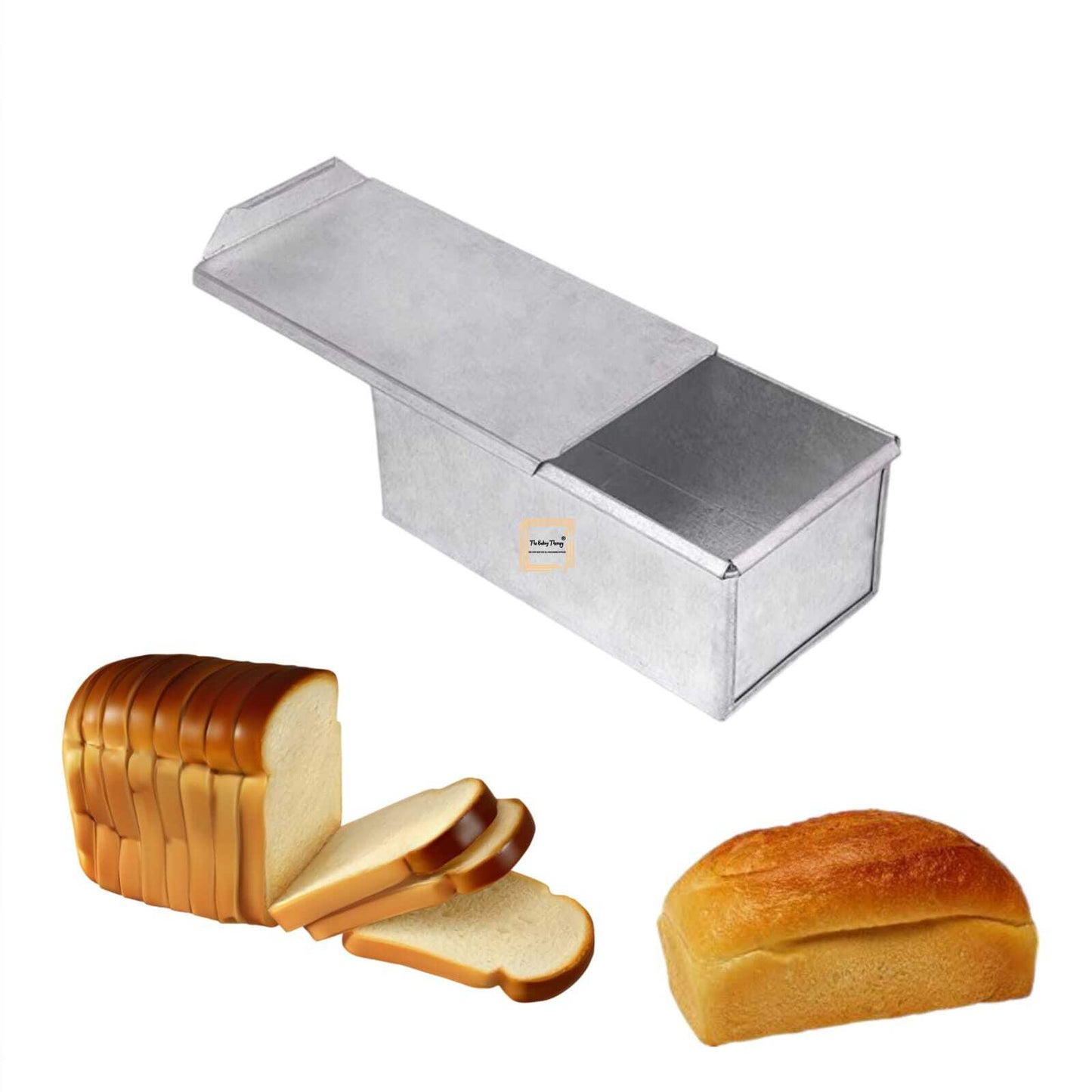 Aluminium Steel Rectangle Bread Loaf Mold With Lid 7x4"