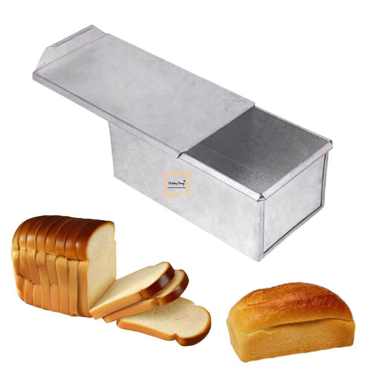 Aluminium Steel Rectangle Bread Loaf Mold With Lid 9x4"