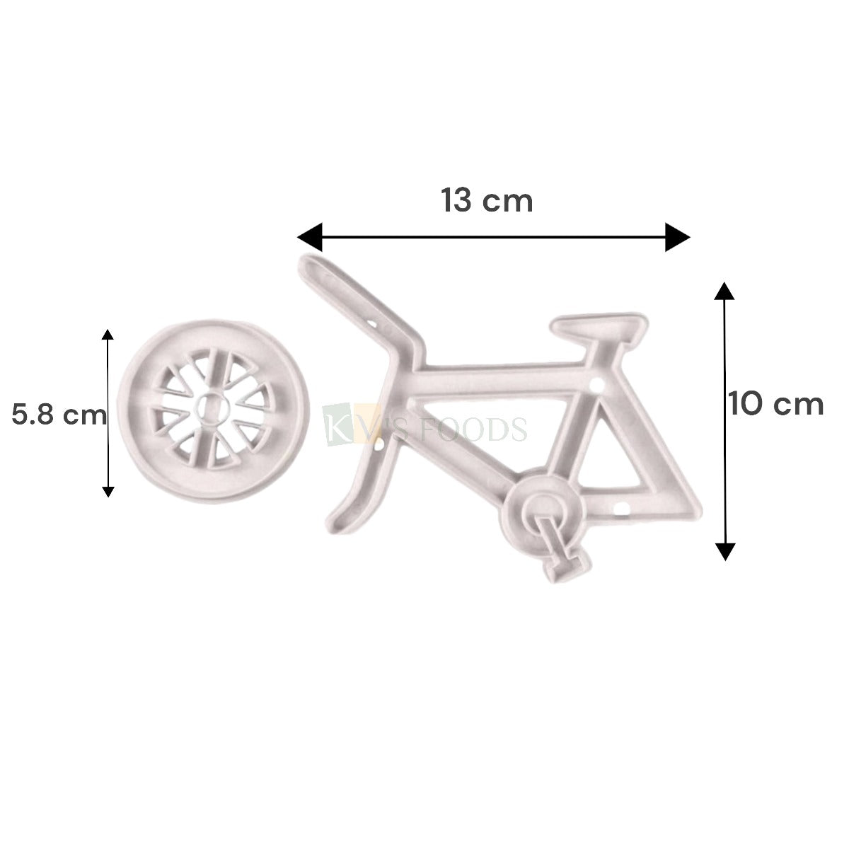 2 Pc Cycle Plastic Fondant Cutter Gum Paste Cutter