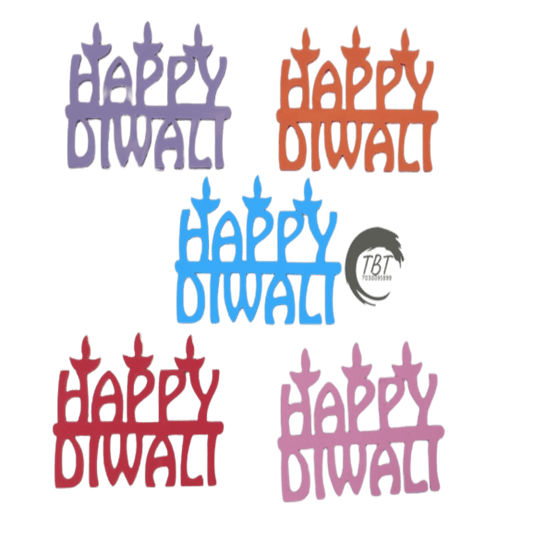 Happy Diwali Acrylic Sticker 1Pcs